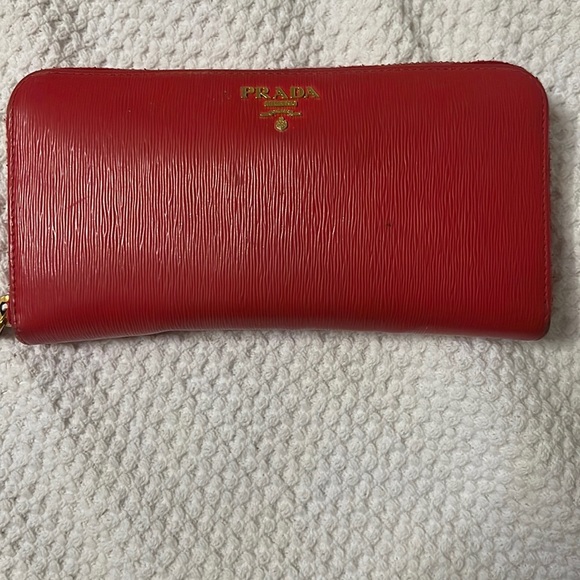 Prada Handbags - Prada red wallet